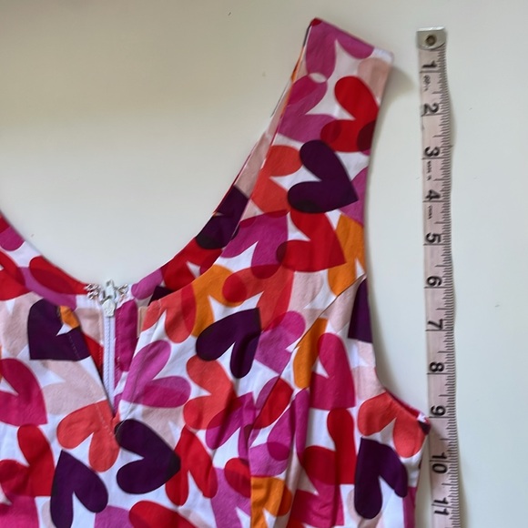 Timeless London Purple Orange Pink Hot Pink Magenta Hearts sleeveless Dress 6 S - Picture 13 of 16